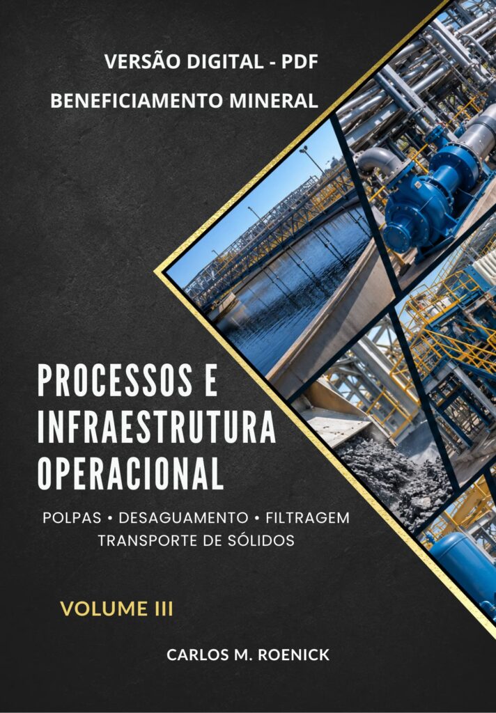 Capa do Handbook de Beneficiamento Mineral – Volume III – Processos e Infraestrutura Operacional, de Carlos M. Roenick.