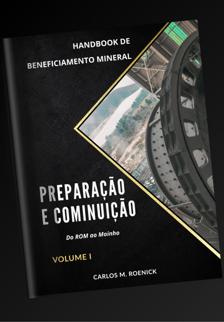 Capa do Handbook de Beneficiamento Mineral – Volume I – Preparação e Cominuição, de Carlos M. Roenick.