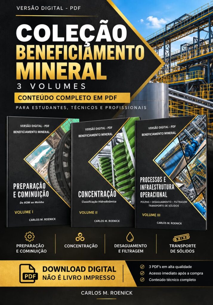 Coleção Beneficiamento Mineral – 3 volumes em PDF